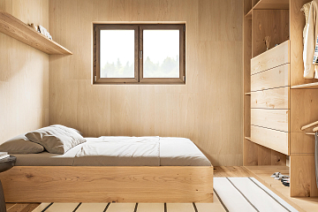Dom 34 m² mieszkalny, modułowy, całoroczny DANIEC V10_A1