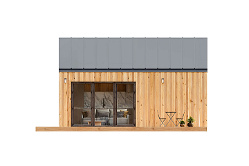 Dom 34 m² mieszkalny, modułowy, całoroczny DANIEC V10_A1