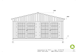 Garaż modułowy drewniany SZADEK G2, 6x6 m