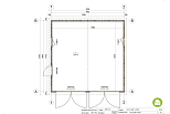 Garaż modułowy drewniany SZADEK G2, 6x6 m