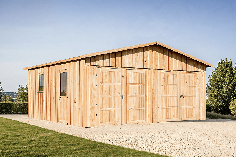 Garaż modułowy drewniany SZADEK G2, 6x6 m