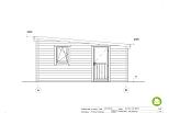 Garaz drewniany LUKOW GS1, 15-24 m2, 44mm, fasada1