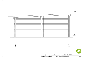 Garaż drewniany FRAMPOL GS10