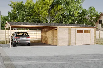Garaż drewniany JAROCIN GS6