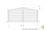 Garaz drewniany JAROCIN GS6, 70 m2, 44 mm, tanie, fasada4