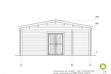 Garaż drewniany JAROCIN GS6
