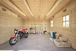 Garaz drewniany GIDLE GS1.1, 15-24m2, 44mm, produkcja