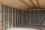 Garaż modułowy drewniany SZADEK G2, 6x6 m
