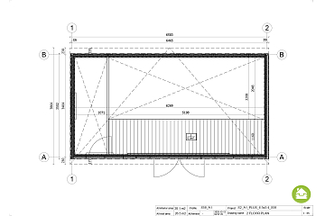 Domek całoroczny 20 m² modułowy  TUSZYN  S2_A1