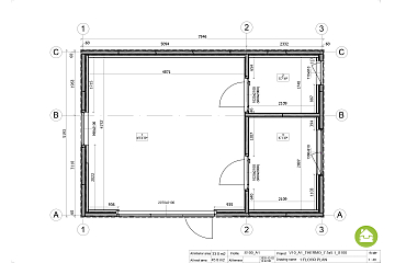 Dom 33 m² mieszkalny, modułowy, całoroczny DANIEC V10_A1