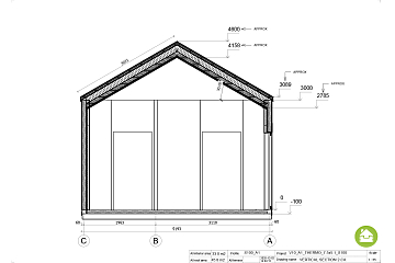 Dom 33 m² mieszkalny, modułowy, całoroczny DANIEC V10_A1
