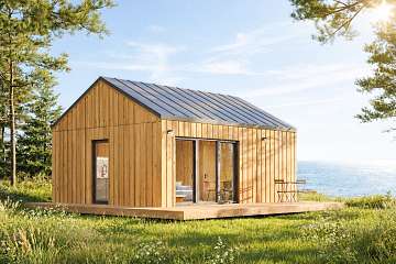 Dom 33 m² mieszkalny, modułowy, całoroczny DANIEC V10_A1