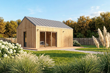 Dom 33 m² mieszkalny, modułowy, całoroczny DANIEC V10_A1