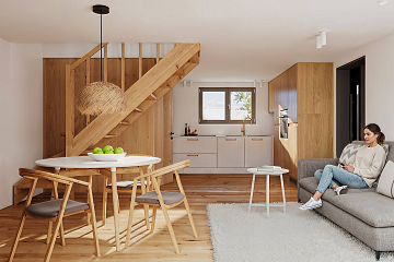 Dom 58 m² mieszkalny, modułowy, całoroczny BRZEZNO V11.1_A1