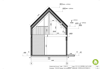 Dom 58 m² mieszkalny, modułowy, całoroczny BRZEZNO V11.1_A1