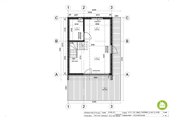 Dom 58 m² mieszkalny, modułowy, całoroczny MILOWIN V11.1_A1_Mix2