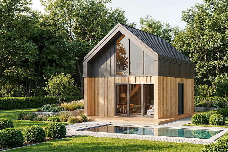 Dom 58 m² mieszkalny, modułowy, całoroczny MILOWIN V11.1_A5_Mix