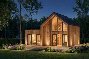 Dom 68 m² mieszkalny, modułowy, całoroczny GLOGOWA V11_A1