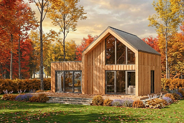 Dom 68 m² mieszkalny, modułowy, całoroczny GLOGOWA V11_A1