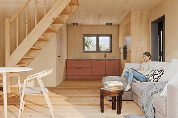 Dom 68 m² mieszkalny, modułowy, całoroczny GLOGOWA V11_A1