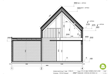 Dom 68 m² mieszkalny, modułowy, całoroczny LUBASZ V11_A1_Mix2