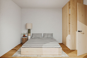 Dom 68 m² mieszkalny, modułowy, całoroczny LUBASZ V11_A1_Mix2