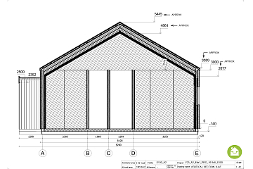 Dom 113 m² mieszkalny, modułowy, całoroczny TURSK V25_A2_Mix1