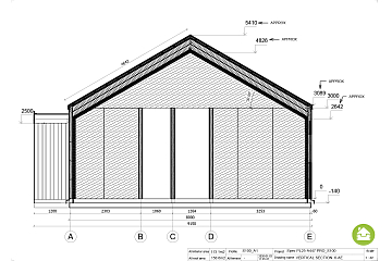 Dom 113 m² mieszkalny, modułowy, całoroczny TURSK V25_A4_Mix