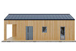 Dom 44 m² mieszkalny, modułowy, całoroczny JAMNO V2.1_A1