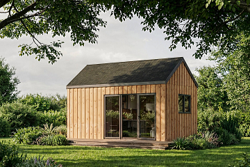 Domek całoroczny 16 m² modułowy BACZYNA V6_A1