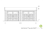 Garaz drewniany KORCZEW GS9, 36m2, 44mm, tanie, fasada1