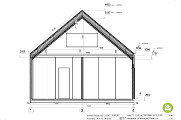 Dom 70 m² mieszkalny, modułowy, całoroczny TUREW V12_A4_Mix