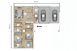 Dom 127 m² mieszkalny, modułowy, całoroczny OSOWIEC V31_A4_Mix