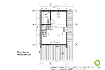 Dom 58 m² mieszkalny, modułowy, całoroczny BRZEZNO V11.1_A1