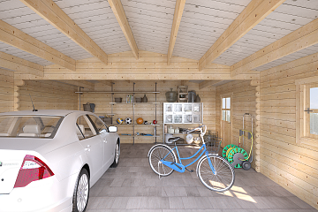 Garaż drewniany OLESNO podwojny GS3.1