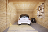 Garaz drewniany JAROCIN GS6, 70 m2, 44 mm, tanie2