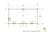 Domek ogrodowy OLAWA SN12, 34mm, 44mm, 12-18 m2, nowoczesne, plan