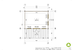 Domek ogrodowy IDA SN21, 34mm, 44mm, 25-30 m2, gotowe, plan