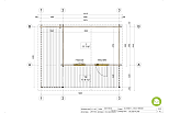 Domek ogrodowy PLONSK SN23.1, 34mm, 58mm, 27m2, gotowe, plan