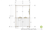 Domek ogrodowy PAULINKA SN27.1, 34 mm, 44 mm, 15-24 m2, plan